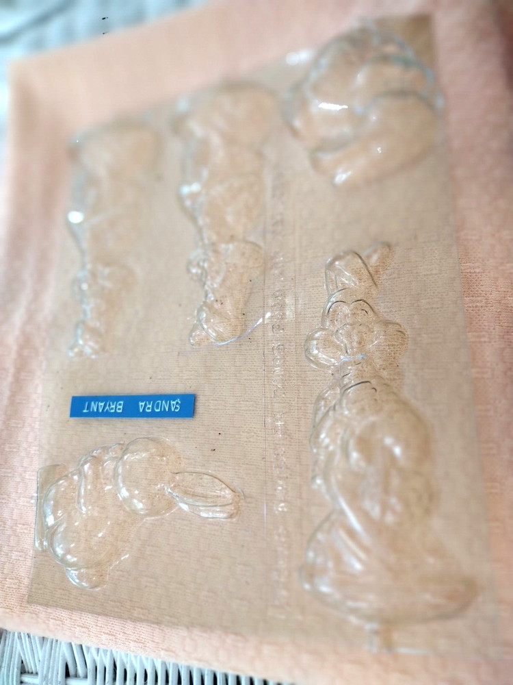 MOLDS - CANDY - FOUR SHEETS - 15 TOTAL MOLDS - RABBIT, BUNNY, BUG BUNNY, SUCKERS