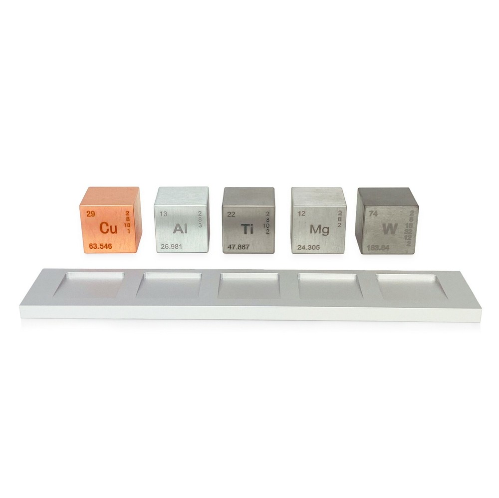 Element 1" Cube Set (Tungsten Alloy, Copper, Titanium, Aluminum, Magnesium)