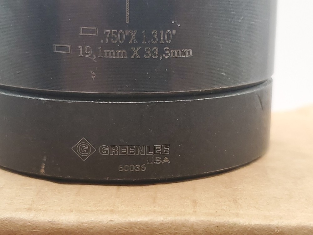 Greenlee 60036 Rectangular Punch Knockout Die 0.75" x 1.31"