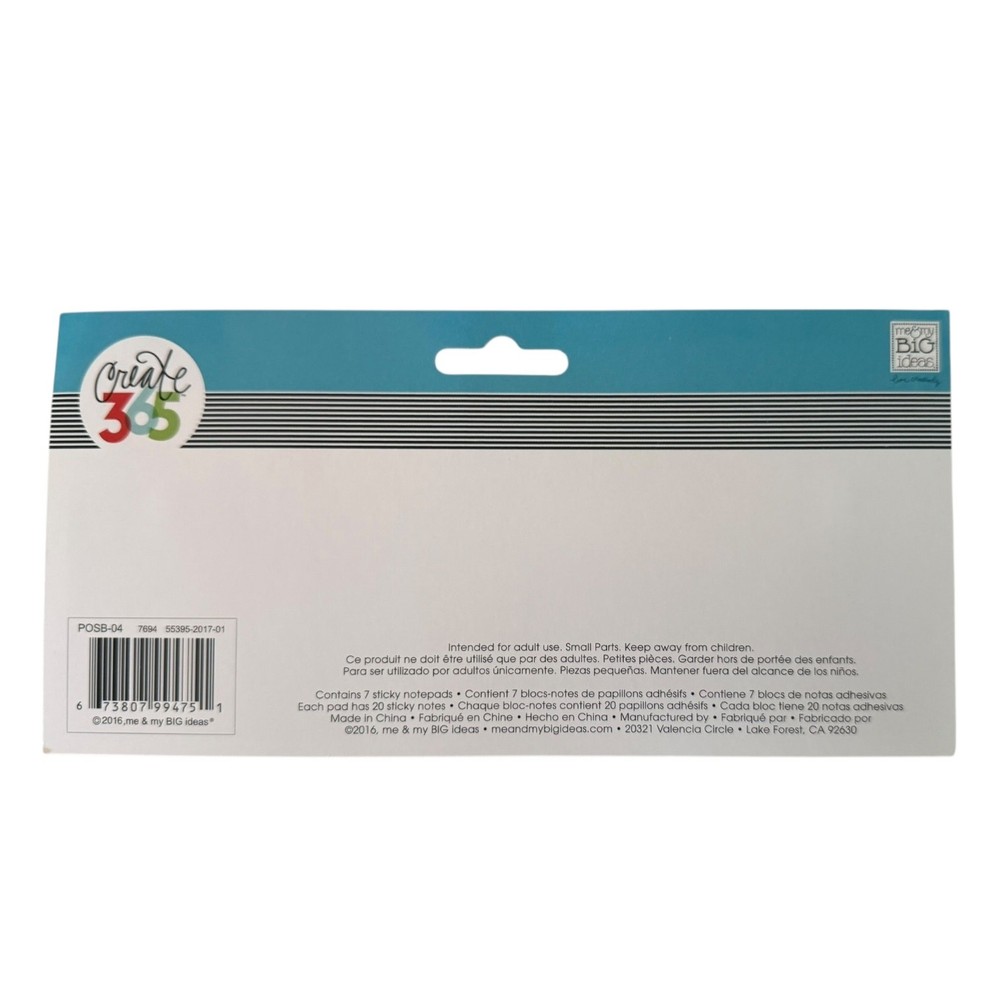 Create 365 Happy Planner 7 Piece Sticky Notepads NEW