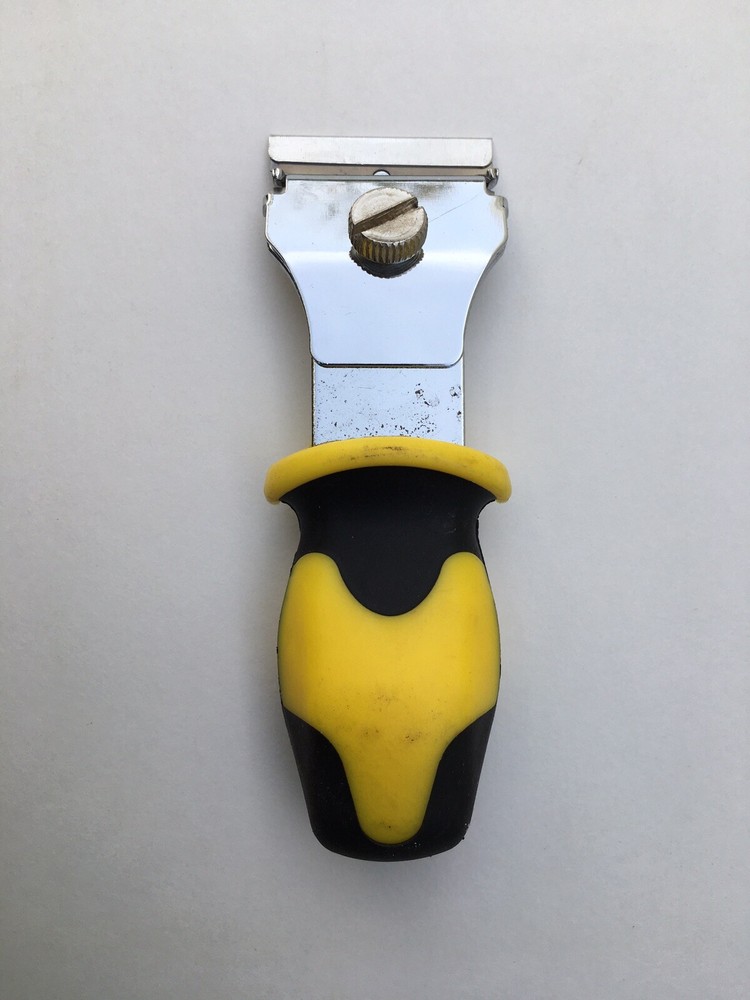 5” Heavy Duty Stubby Razor Blade Scraper w/ Comfort Soft Grip Handle