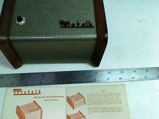 VINTAGE WEBSTER ELECTRIC SPEAKER MICROPHONE 4H45B