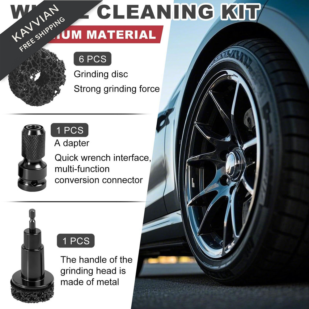Wheel Hub Resurfacing Kit Stud and Cleaner for Quick Rust Removal...
