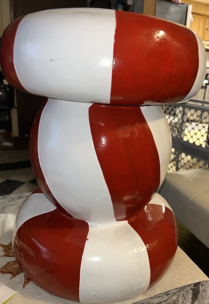 Peppermint Christmas Stool- Ships Next Day!