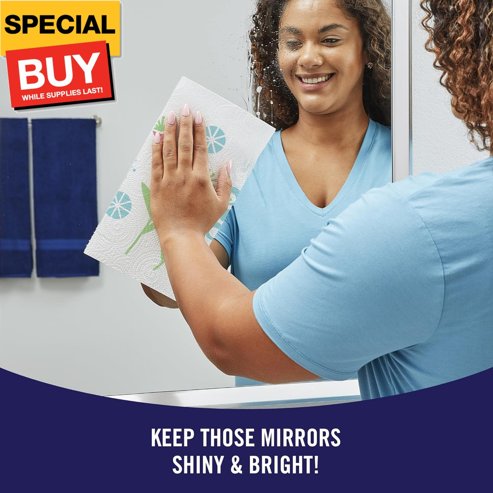 Pick-A-Size Paper Towels, Spirited Prints, 6 Double Rolls = 12 Regular Rolls, Ev