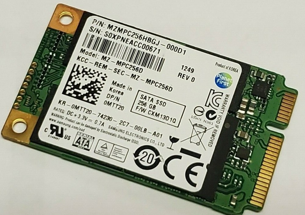256GB Samsung MZ-MPC256D Solid State Drive Dell MTT20
