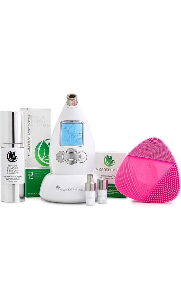 Microderm GLO Complete Skincare Package Includes Diamond Microdermabrasion Sy...