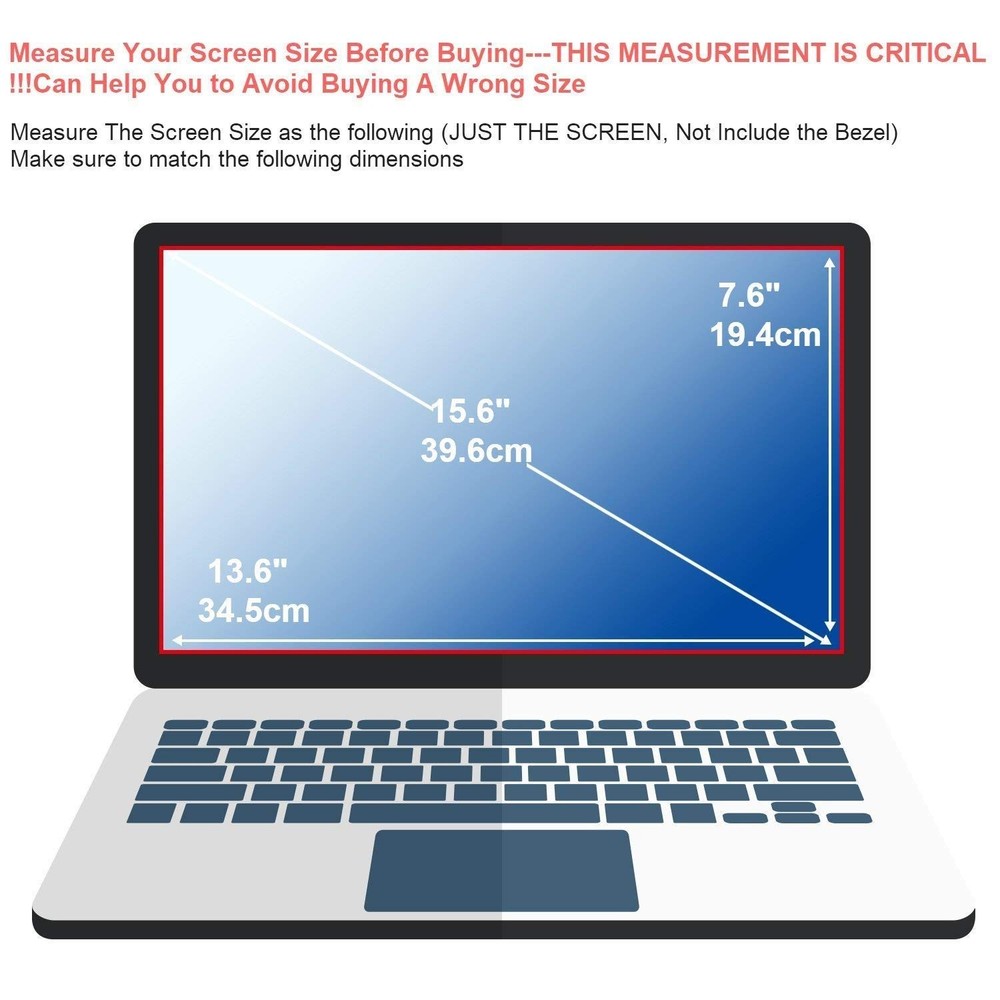 15.6" Laptop Anti-Glare Screen Protector - 2-Pack, Scratch & Dust Resistant