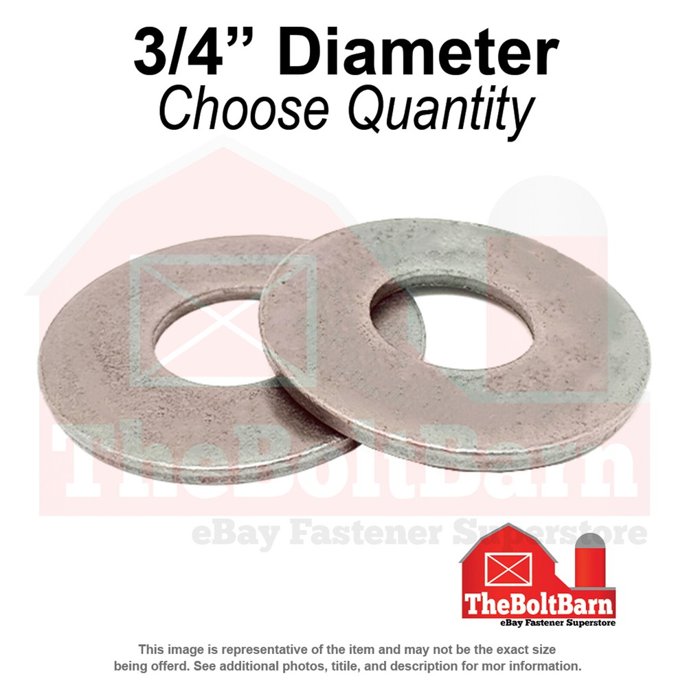 3/4" SAE Grade 2 Low Carbon Flat Washers Galvanized (Pick Quantity)