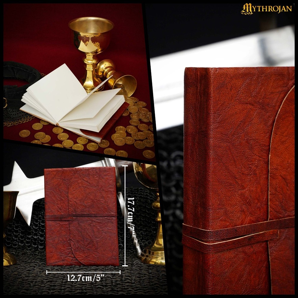 Leather Journal Notebook Blank Paper with Cord Closure Handmade Diary