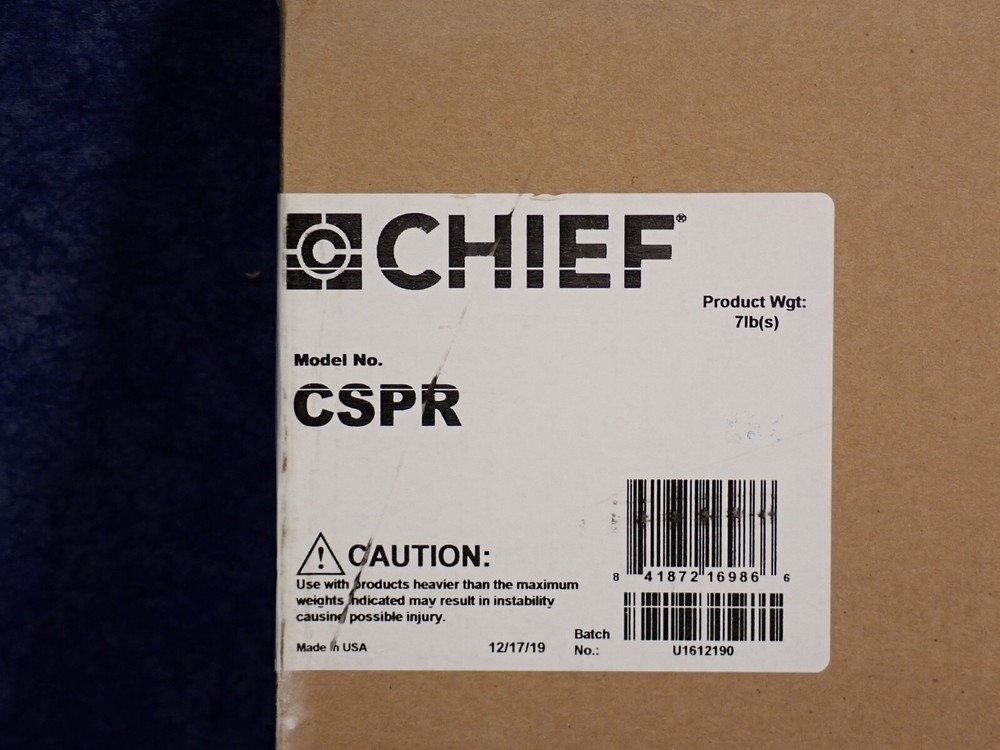 NEW Chief CSPR Flat Panel Wall Mount Component Storage Panel 10x24 (H7)