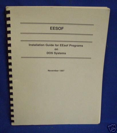 EESOF Installation Guide for EEsof Programs DDS Systems