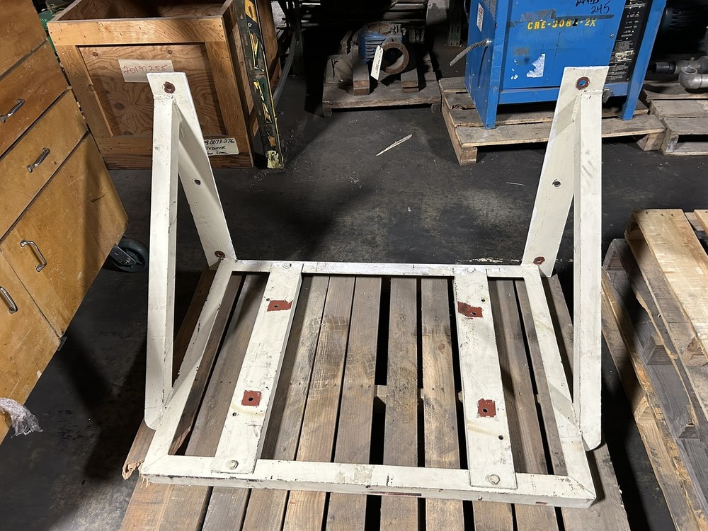 White Forklift Battery Charger Mount Frame Holder - No Hardware