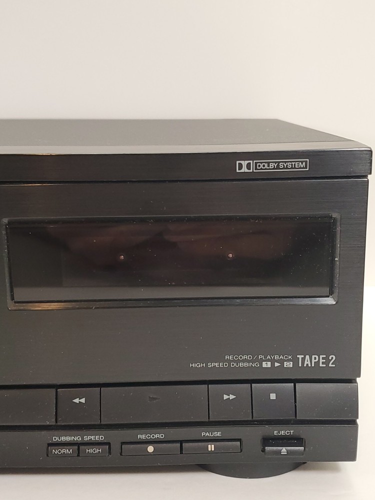 Sharp RT-W3200 Stereo Double Cassette Deck Tested No Remote