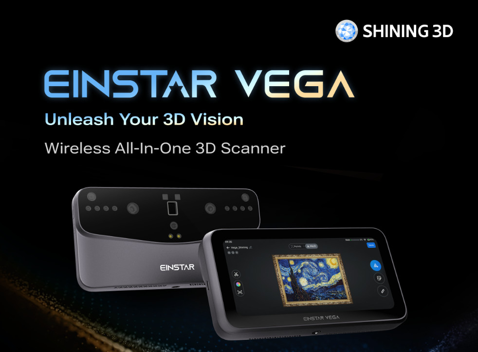 EinScan Vega Handheld 3D Scanner – Fast, High-Precision Scanning with LED Light!