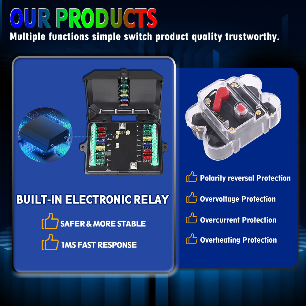 12 Gang RGB Switch Panel bluetooth Remote Control LED ON/OFF For Ford