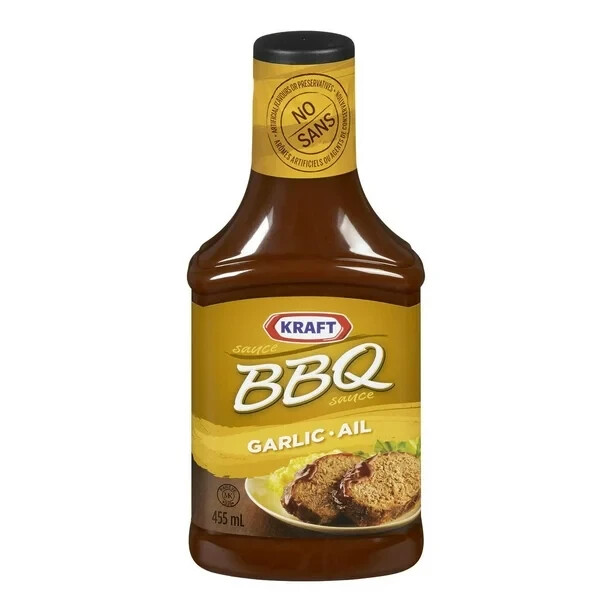 Kraft BBQ Sauce, Garlic, 455mL