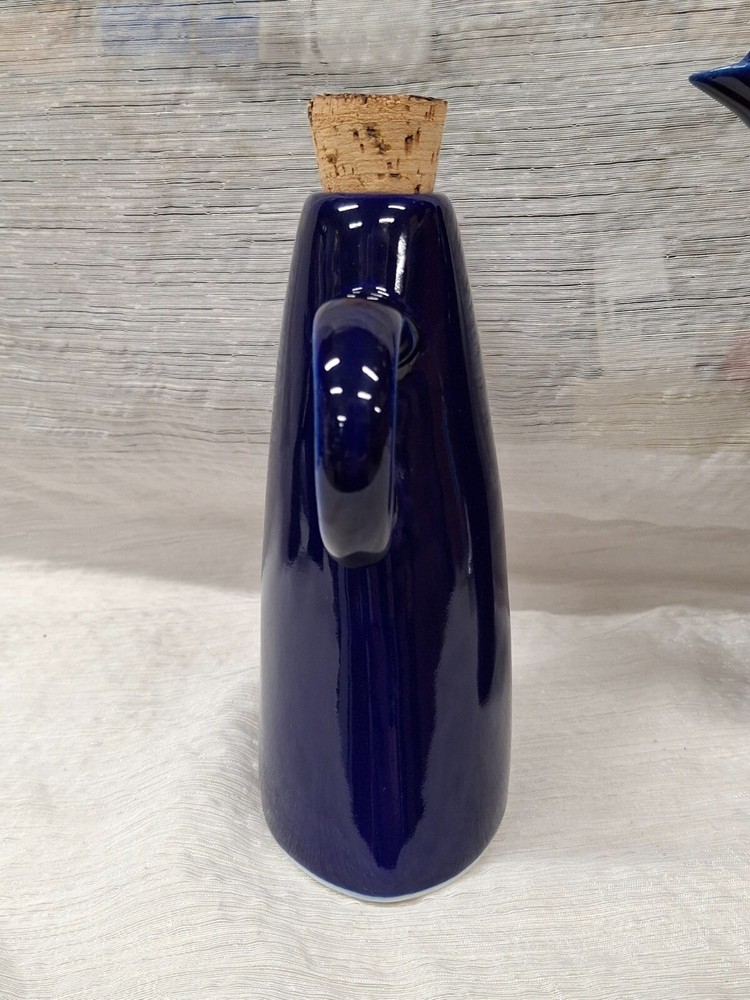 Michael Lambert Pottery Cruets - Cobalt Blue Signed