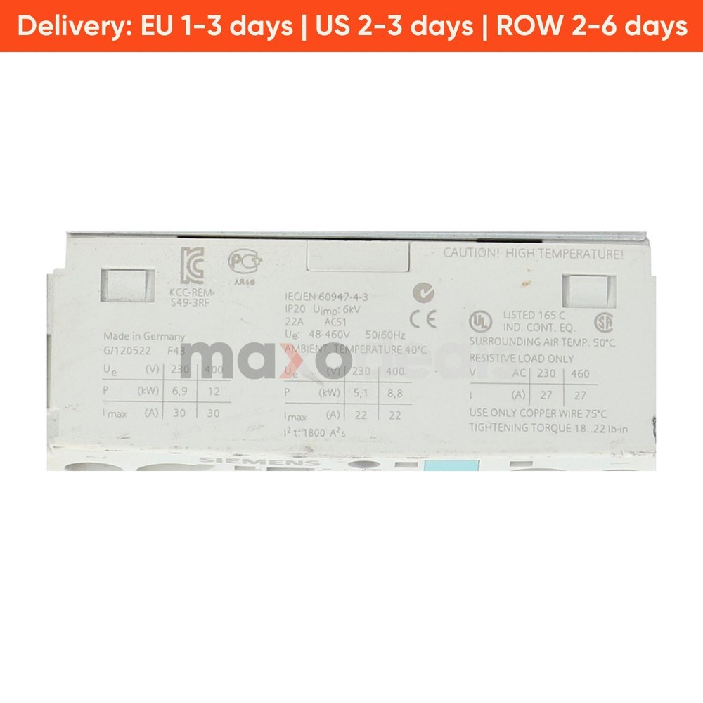 Siemens 3RF2330-1AA14 Solid State Contactor 1Ph Used UMP