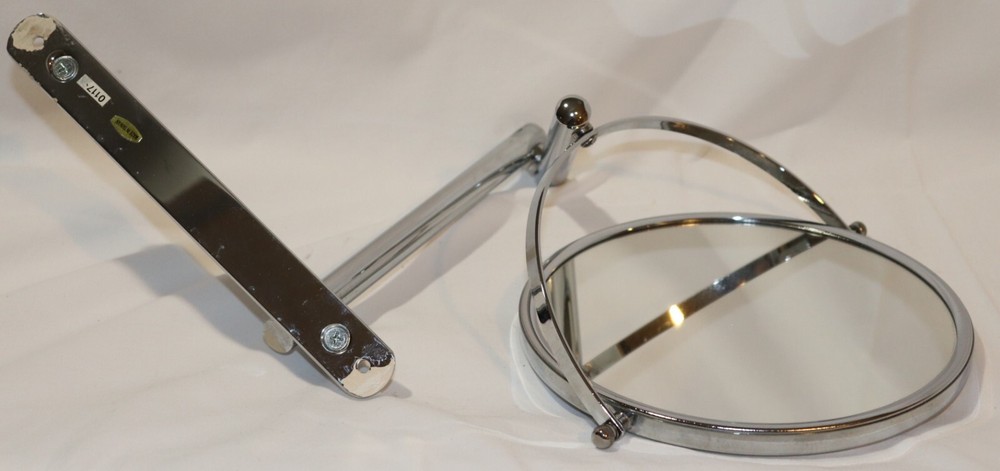 Chrome Telescoping Beauty Mirror, 1X & 10X magnification, preowned