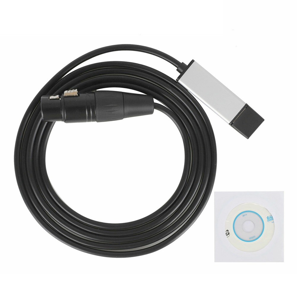 🚀USB to DMX Interface Adapter DMX512 Stage Light Controller Cable For Computer