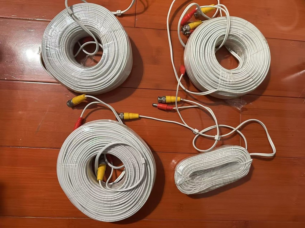 CCTV Cable Security Camera Siamese Wire BNC DC Power Video White