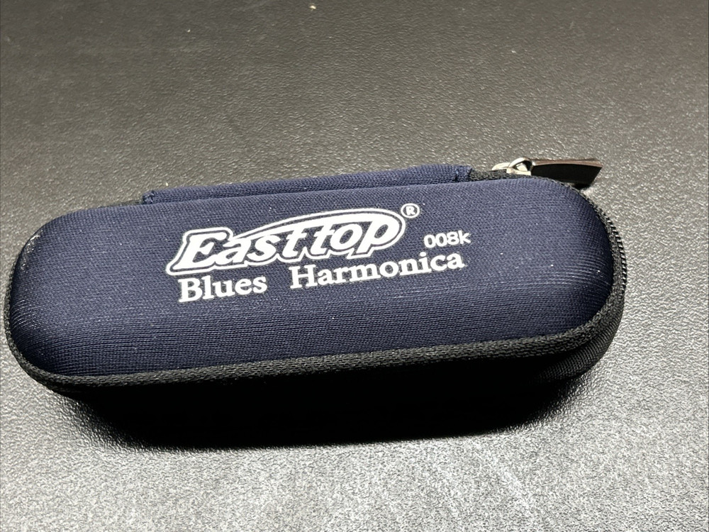 EASTTOP T008K 10 Hole Harmonica Diatonic Blues Professional Harmonica w/ Case