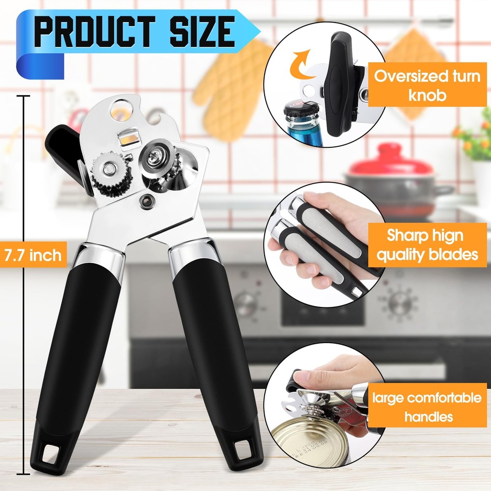 30 Pcs Manual Can Opener with Sharp Blade Smooth Edge Multifunctional Kitchen...