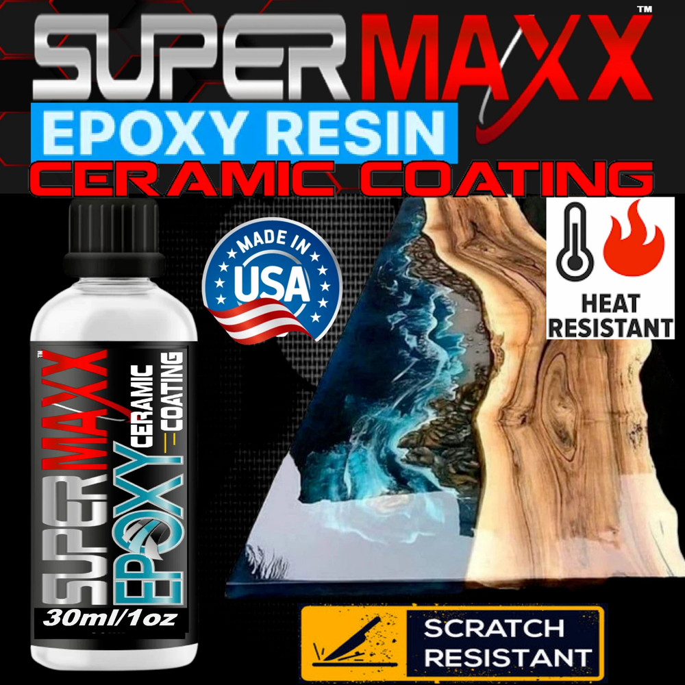 EPOXY RESIN BAR TOP TABLE  TOP RIVER TABLE CERAMIC COATING PROTECTION GLOSS