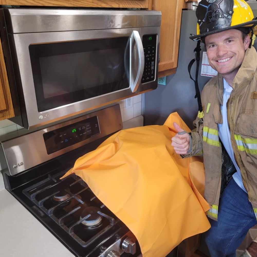 PRO FIRE BLANKET - Firefighter owned Better Design HIGH TEMP SILICONE REUSEABLE