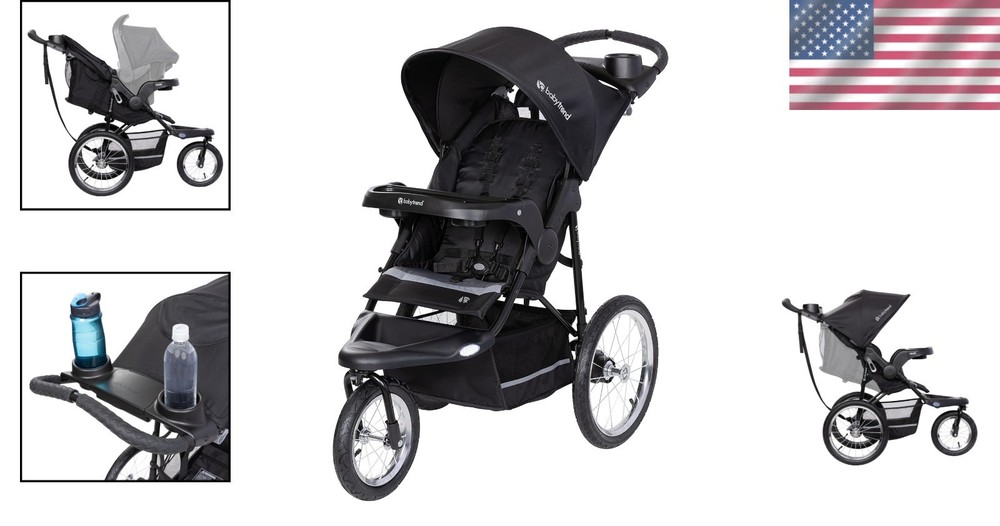 Lightweight Jogger Stroller, Dash Black
