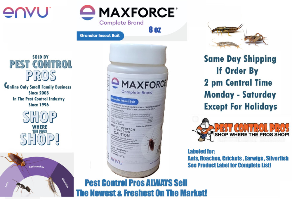 8 oz Maxforce Complete Insect Control Bait Ant Roach Silverfish Earwig Cricket
