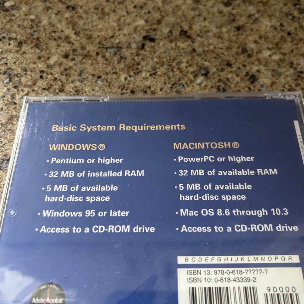McDougal Littell @HomeTutor Algebra 1 DVD Keep Case Multi-Platform & Pre Algebra