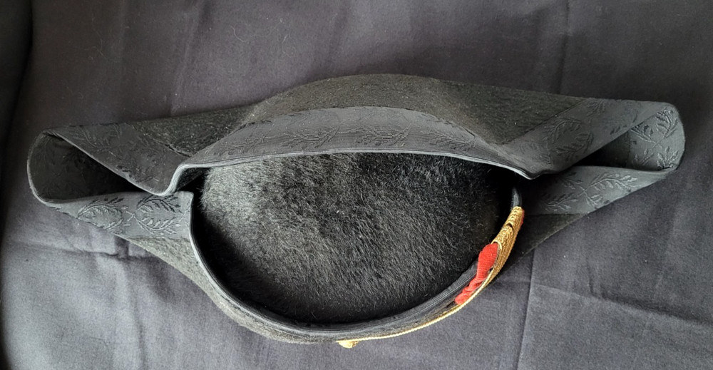 Third Republic Polytechnic School Bicorn in Black Mole Felt