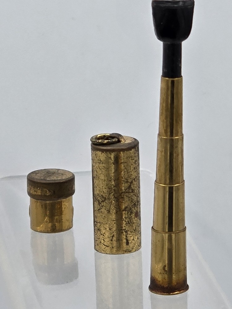 Vintage Scope Brass Telescoping Cigarette Holder With Container