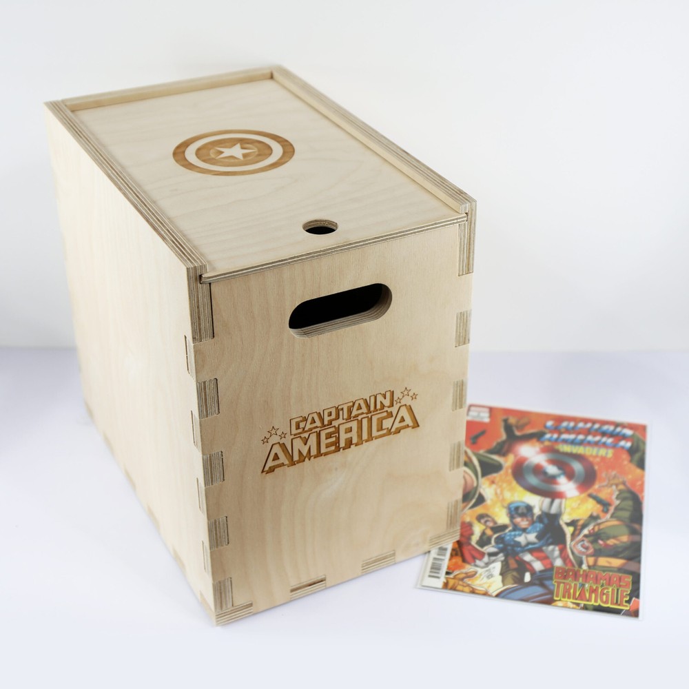 Captain America Timber Comic Storage Box *Comics Not Included