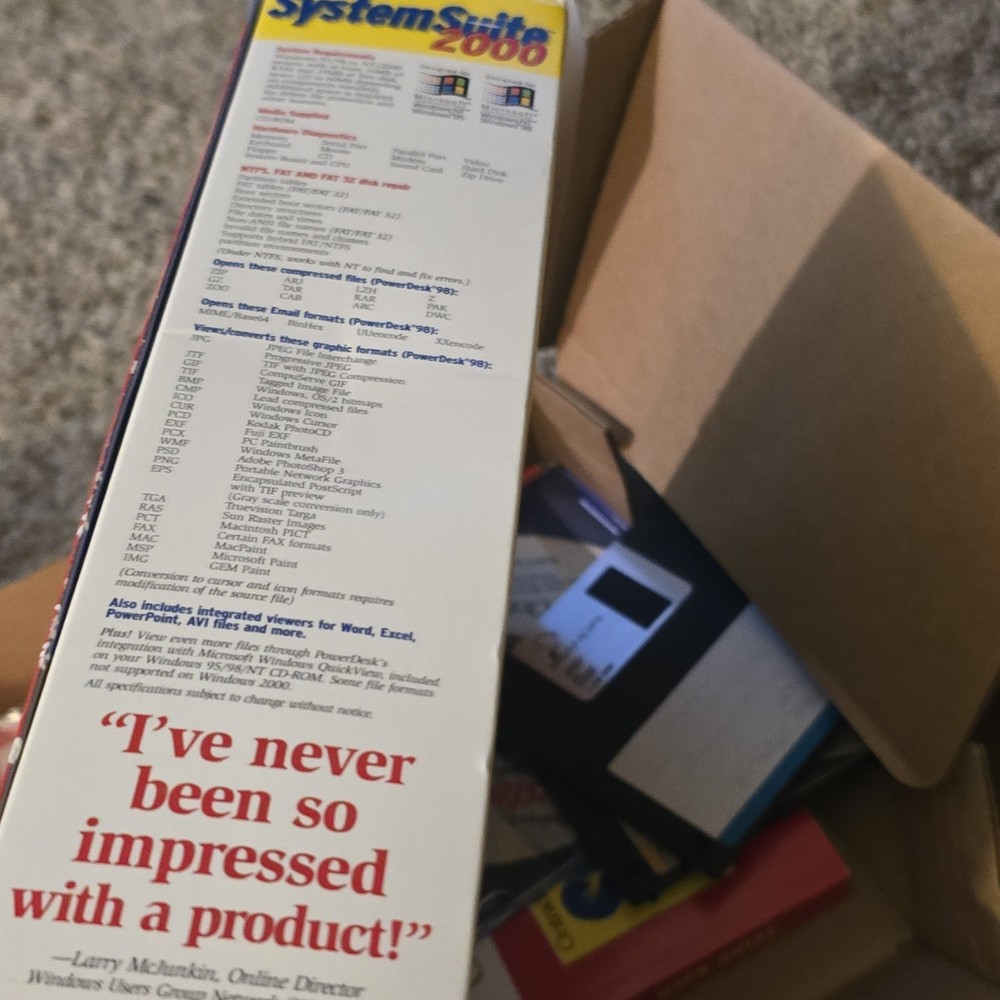 Ontrack SystemSuite 2000 Windows 98/95/2000 W/User Guide Big Box PC CD Rom/Disk