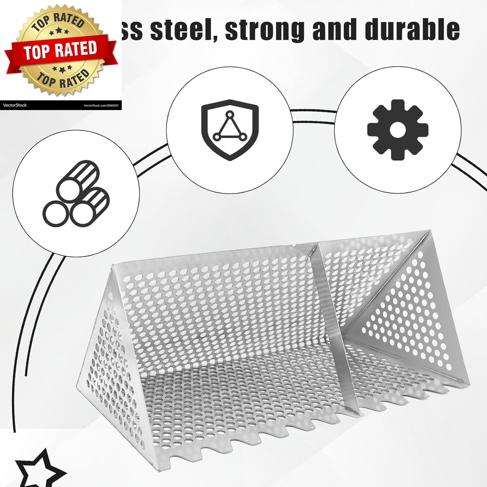 Sand Flea Rake, Durable Rake for Beach Easy to Install Sharp Teeth Wide Basket B