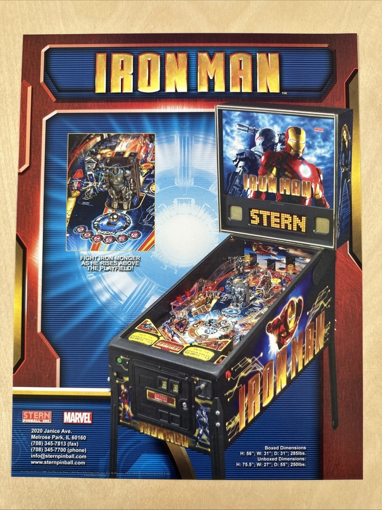 Stern Iron Man Pinball Flyer