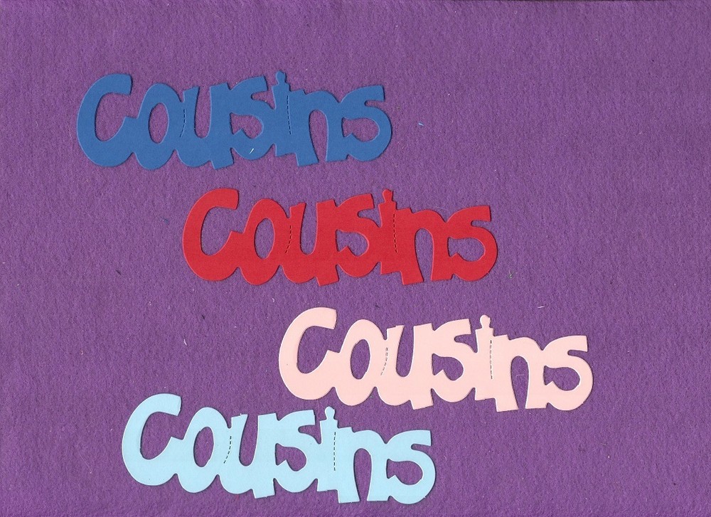 COUSINS die cuts scrapbook cards