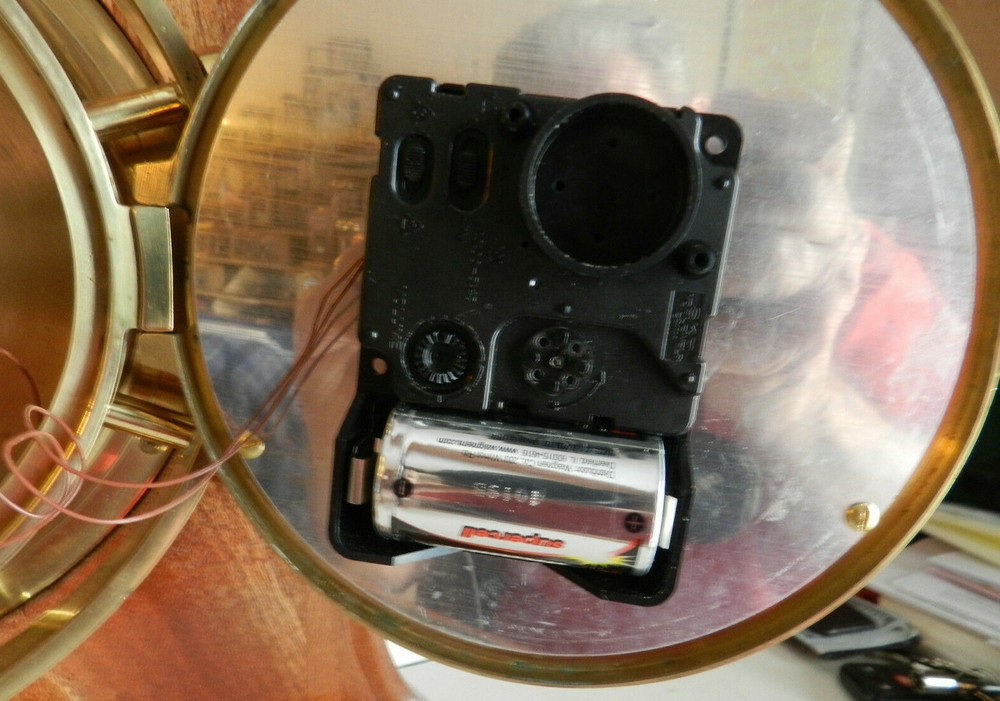Brass Clock Ship's Time (Quartz) Mounted
