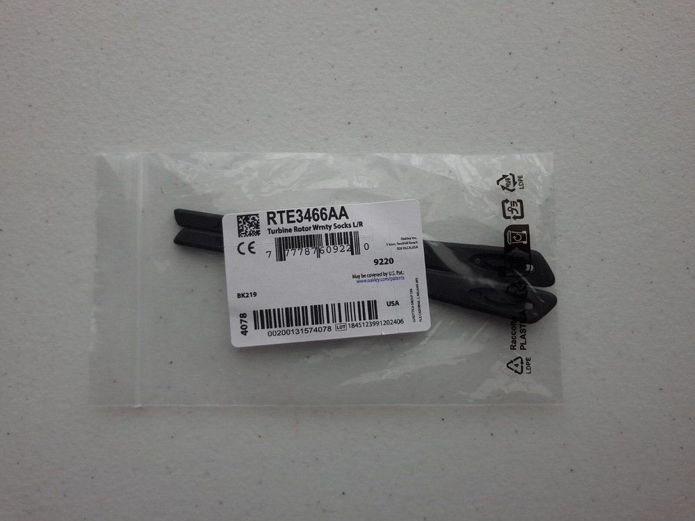 Oakley Turbine OO9263 Black Replacement Ear Socks