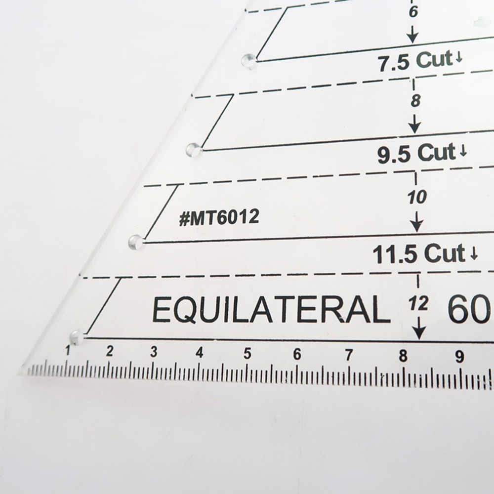Triangle Patchwork Ruler Acrylic 60 Degree Quilting Template for Crafts