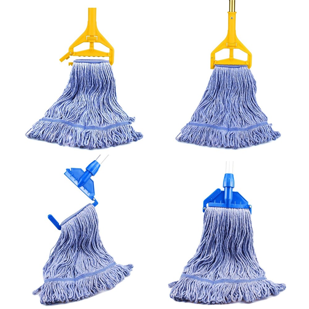 Loop End Mop Refill, Industrial Grade Cotton, Medium 1, Blue