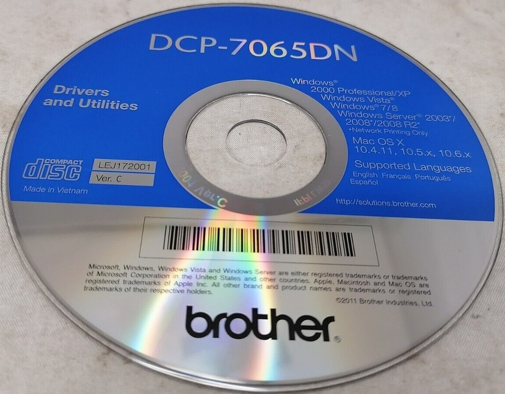 Brother DCP-7065DN Drivers and Utilities CD