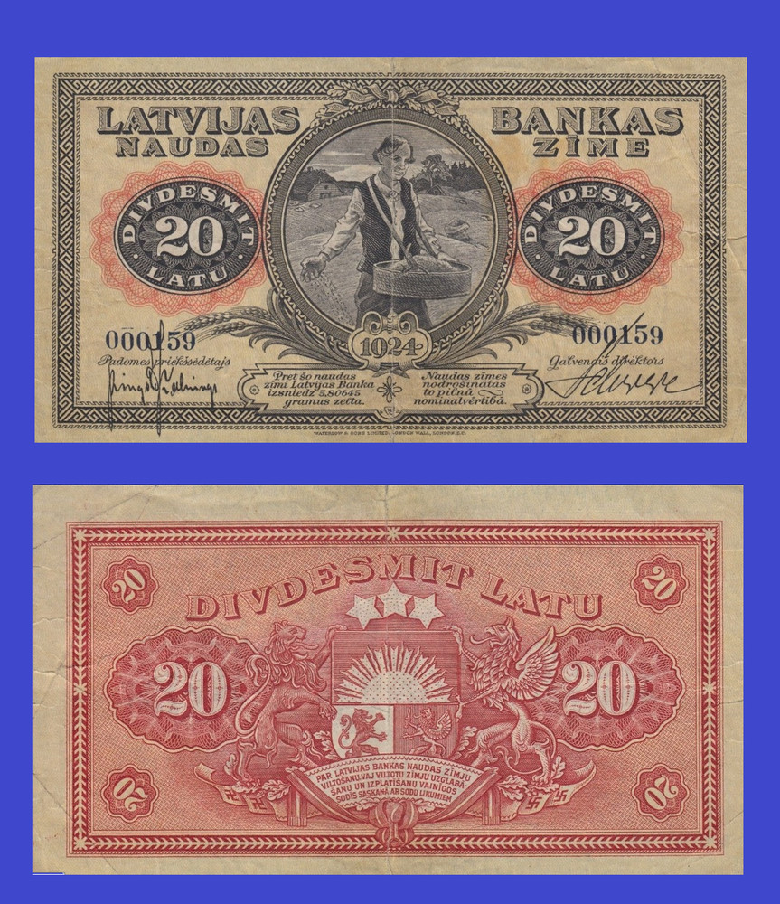 latvia 20 latu 1924  / COPY