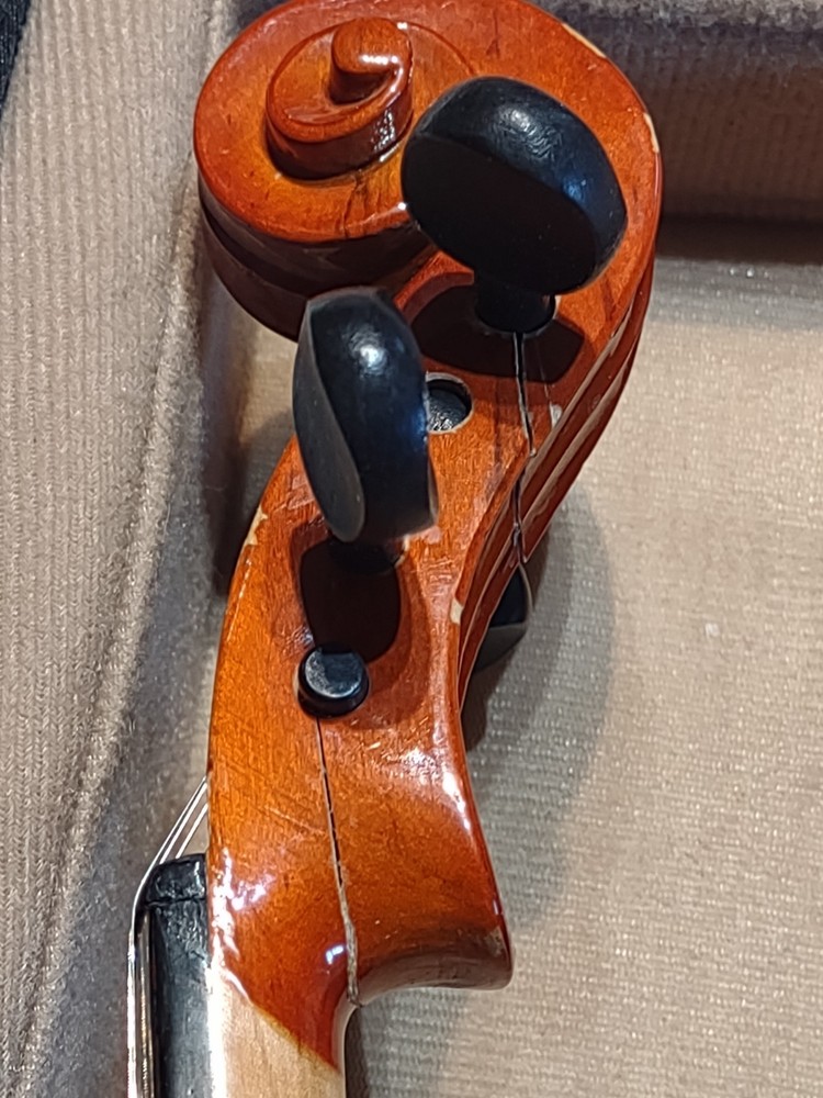 🎻 4/4 Solid Wood Beginner Violin Outfit – Spruce Top & Maple Back, Case 2 Bows