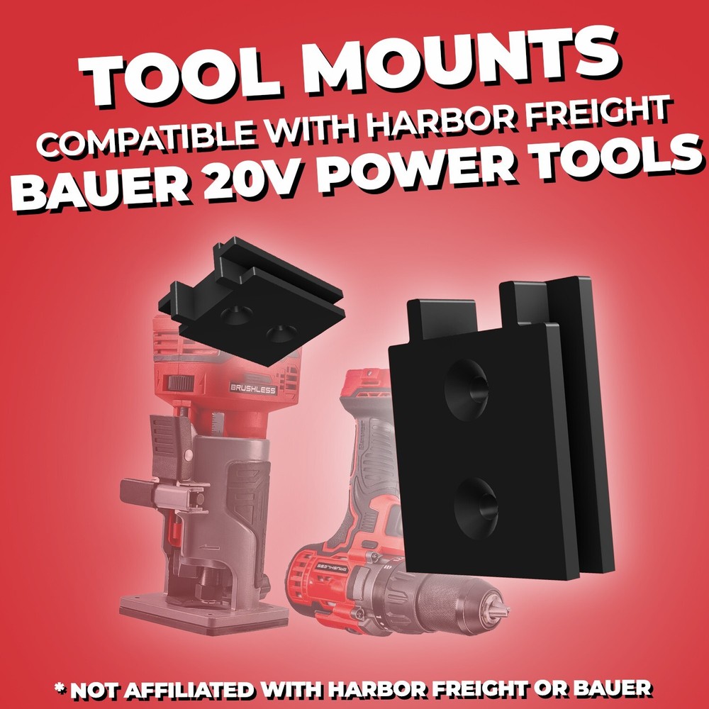 5 Pack - Bauer 20V Tool Mounts / Holders / Hangers / Brackets - HIGH QUALITY