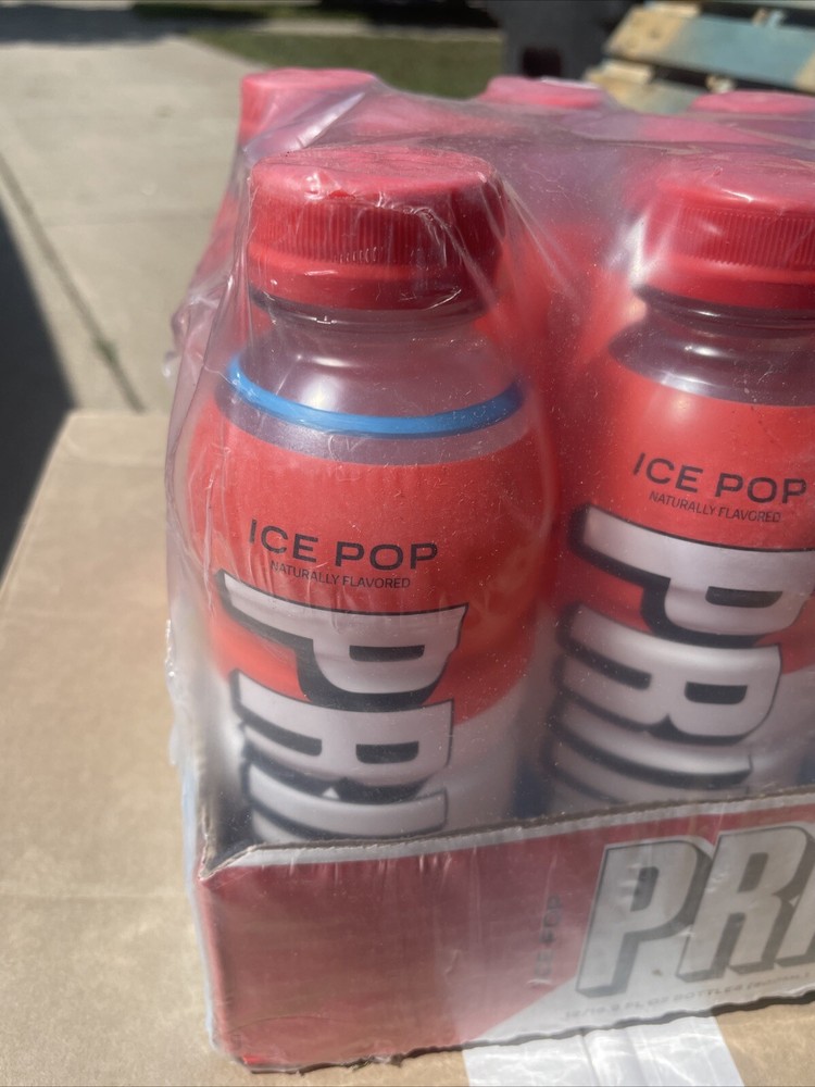 PRIME Hydration Drink Print Error RED WHITE & BLUE "ICE POP"  🔴⚪🔵 16.9oz 500ml