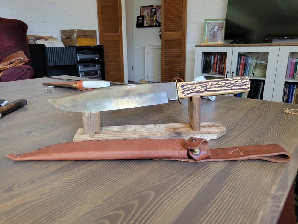 LARGE Solingen German Bowie Knife w/Custom Sheath